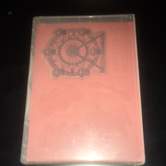 Stampin’Up Carousel Birthday:unmounted wood blocks - used - box has some damage. - Picture 2 of 11